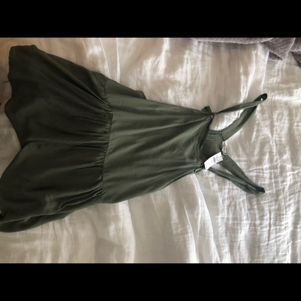 Green romper overalls new with tags Aerie
